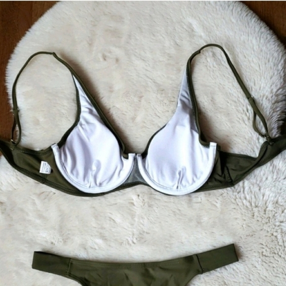 New Underwire Top with High Cut Leg Bikini Set Swimsuit Size XL - Picture 5 of 7